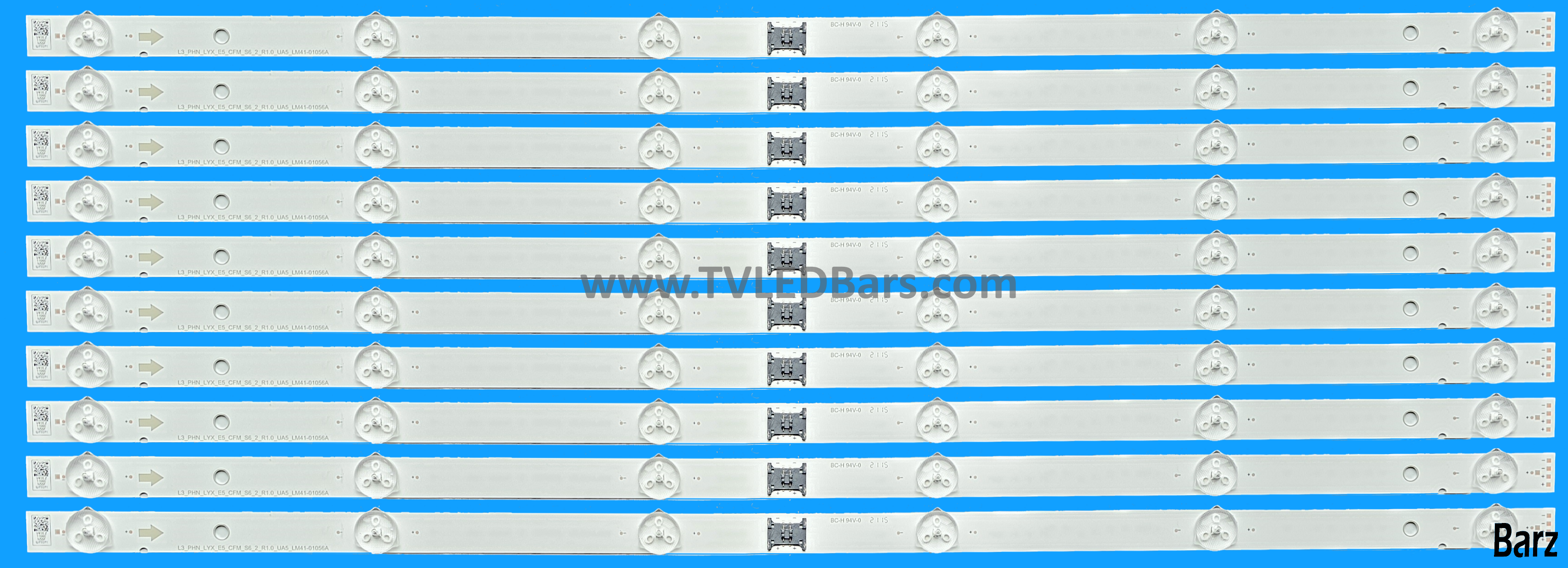 Barz LED Backlight Array Sony KD-55XH8096 KD-55XH8196 KD-55XH8077 55" YSAS055CNO01 YSBM055CNO01 I-5500SY80062-VC / LM41-01022A 10pcs